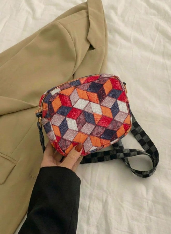LIKE STYLE Women’s Ethnic Canvas/Jute Sling Bag | Printed Eco-Friendly Crossbody Shoulder Bag | Lightweight Everyday Casual Handbag (Multicolor) - Image 2